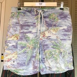 Vintage Polo Ralph Lauren Palm Tree Swim Shorts